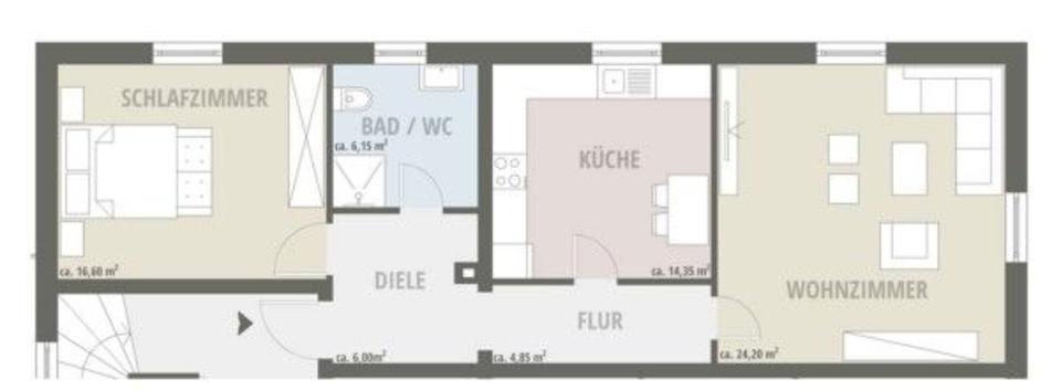 Etagenwohnung Mülsen - 2 Zimmer, 72 m&sup2;, 487&euro; | Angebot:24732439