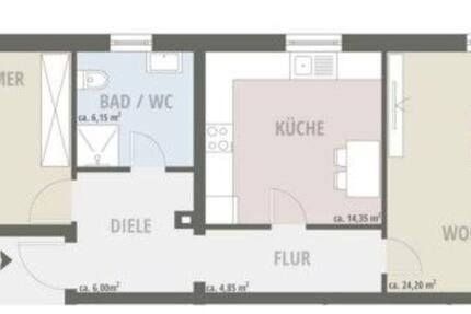 Wohnung Mülsen - 2 Zimmer, 72 m&sup2;, 487&euro; | Angebot:24732439