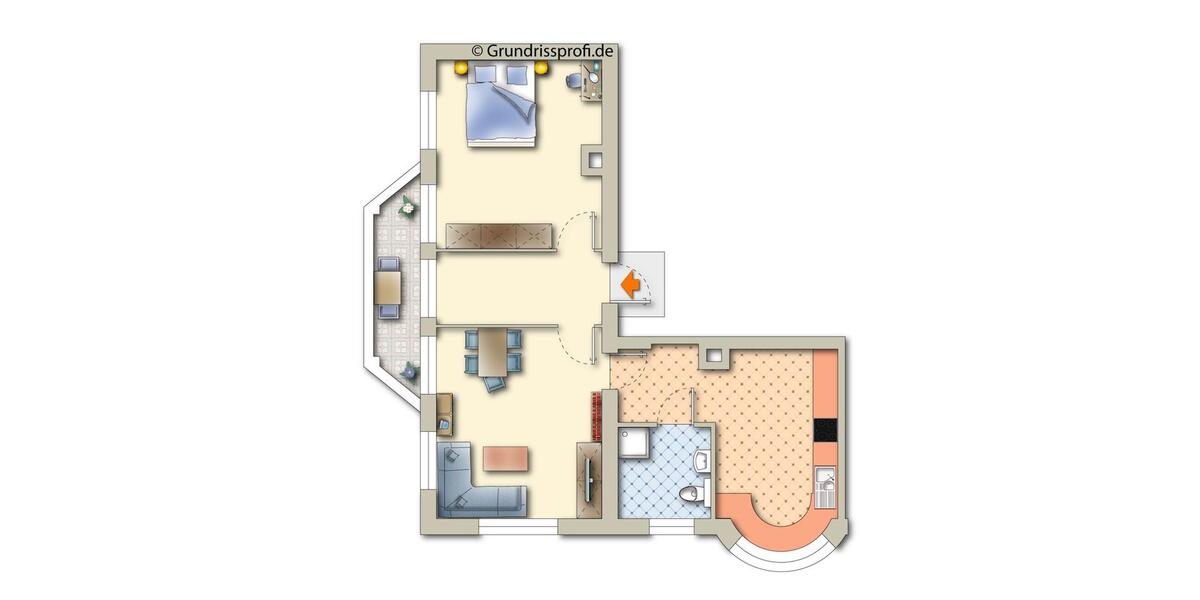 Etagenwohnung Kirchberg - 2 Zimmer, 69 m&sup2;, 430&euro; | Angebot:22697851