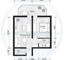 Etagenwohnung Gersdorf - 2 Zimmer, 39 m&sup2;, 230&euro; | Angebot:26026635