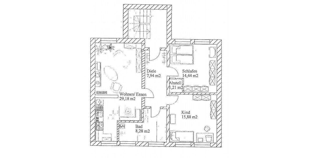 Etagenwohnung Zwickau Niederplanitz - 3 Zimmer, 79 m&sup2;, 470&euro; | Angebot:25707422