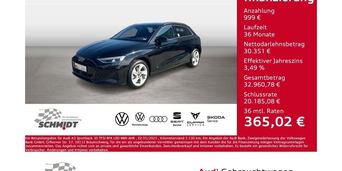 Audi A3 5.530 km 31.350 &euro; Bernsdorf 09337