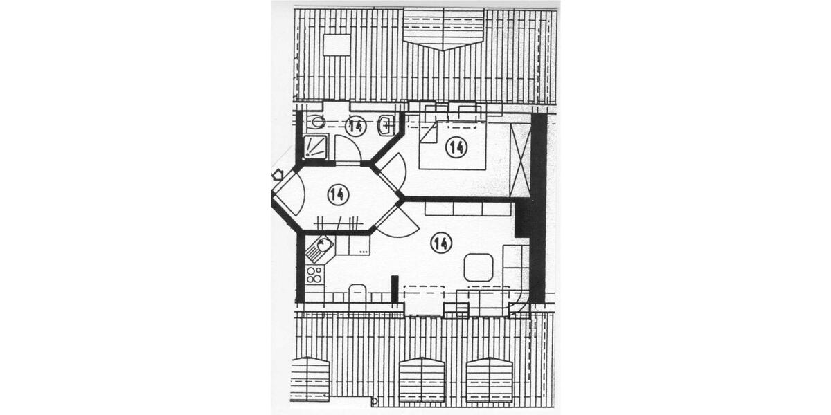 Dachgeschoßwohnung Zwickau Zwickau-West - 2 Zimmer, 35 m&sup2;, 230&euro; | Angebot:25219046