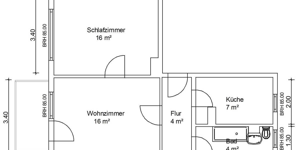 Etagenwohnung Zwickau Eckersbach - 2 Zimmer, 49 m&sup2;, 343&euro; | Angebot:25676798
