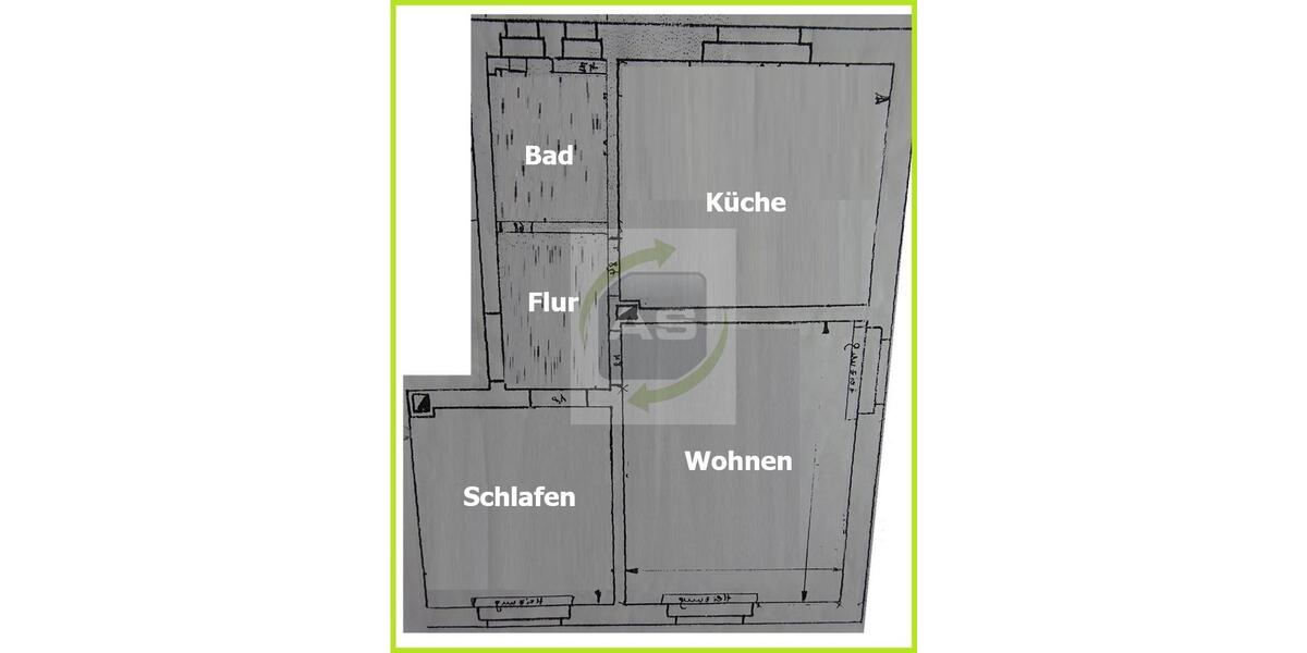 Etagenwohnung Zwickau Zwickau-Nord - 2 Zimmer, 53 m&sup2;, 365&euro; | Angebot:24845648