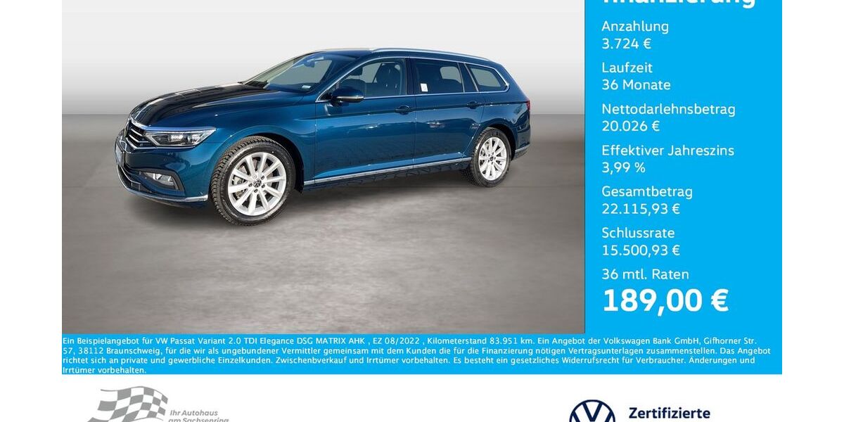 VW Passat Variant 83.951 km 22.975 &euro; Bernsdorf 09337