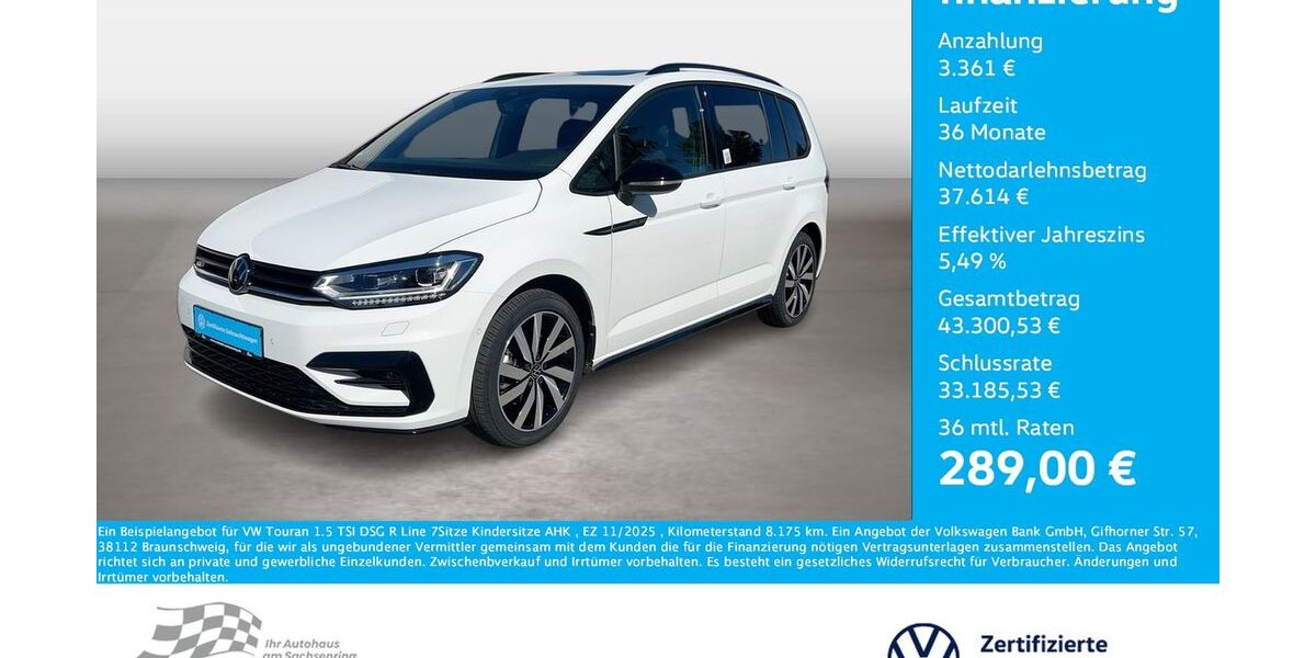 VW Touran 8.175 km 40.975 &euro; Bernsdorf 09337