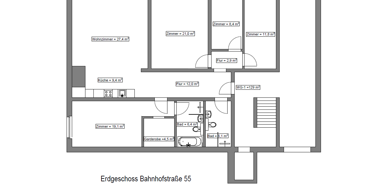 Ab 01.10. großzügig Wohnen in FalkensteinVogtl. - Erstbezug nach hochwertiger Sanierung! - Erdgeschoßwohnung Falkenstein | Angebot:27085313