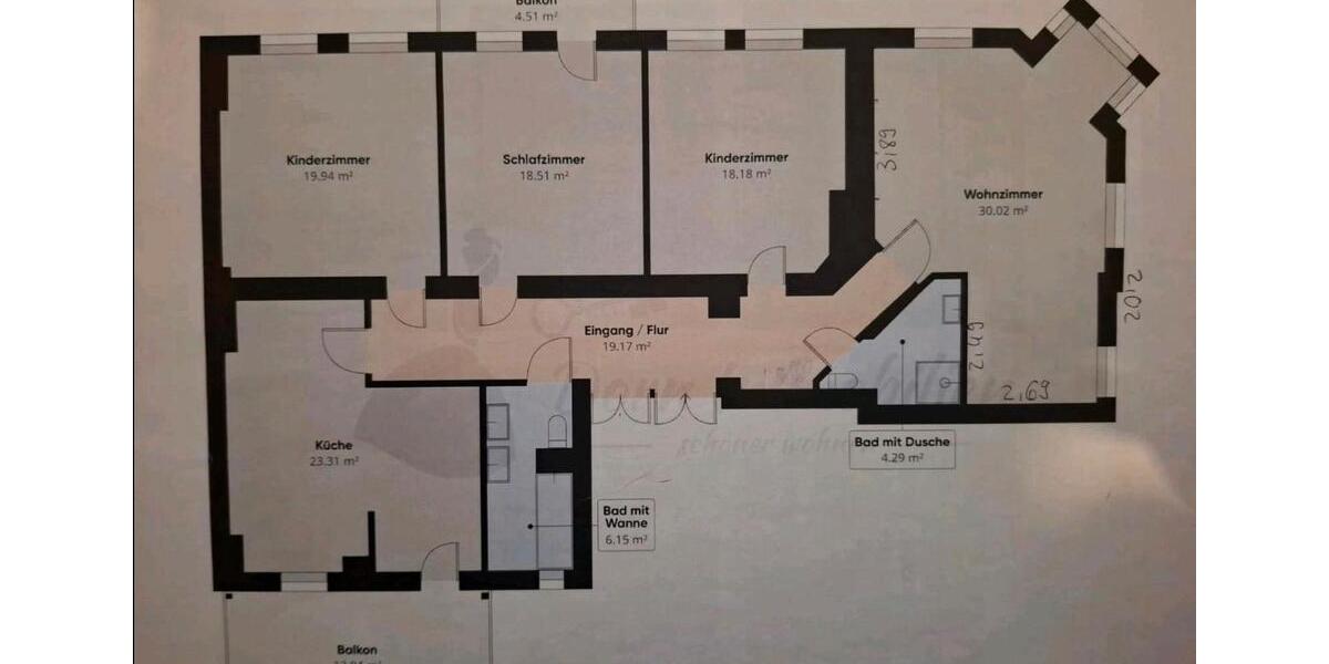 Etagenwohnung Zwickau Zwickau-Nord - 4 Zimmer, 140 m&sup2;, 760&euro; | Angebot:26620092