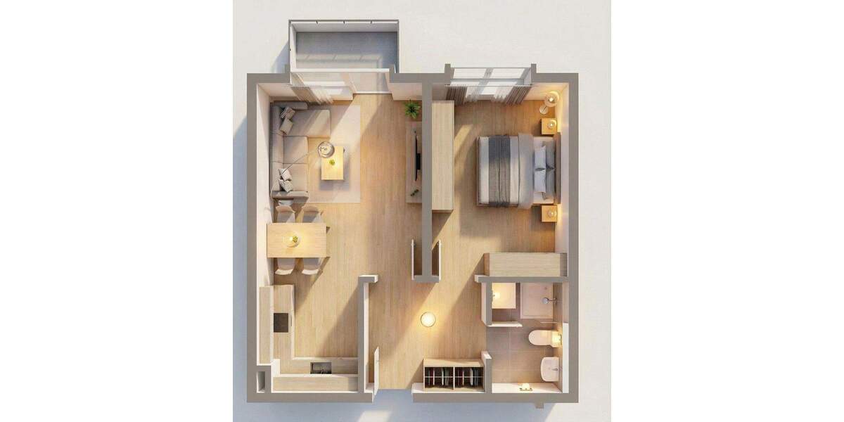 Etagenwohnung Zwickau Pölbitz - 2 Zimmer, 45 m&sup2;, 430&euro; | Angebot:25755934