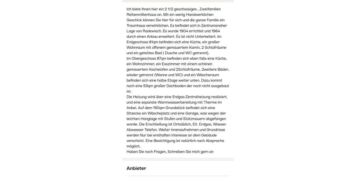 Einfamilienhaus Rodewisch - 7 Zimmer, 168 m&sup2;, 80.000&euro; | Angebot:24786344