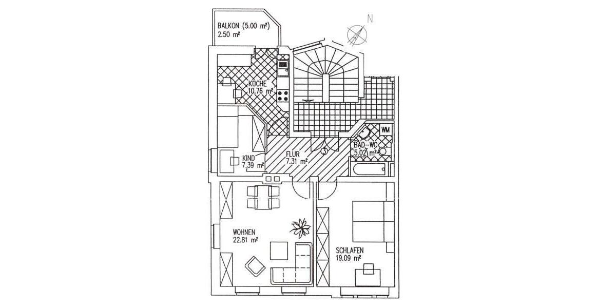 Etagenwohnung Zwickau Zwickau-Nord - 3 Zimmer, 75 m&sup2;, 450&euro; | Angebot:24589892