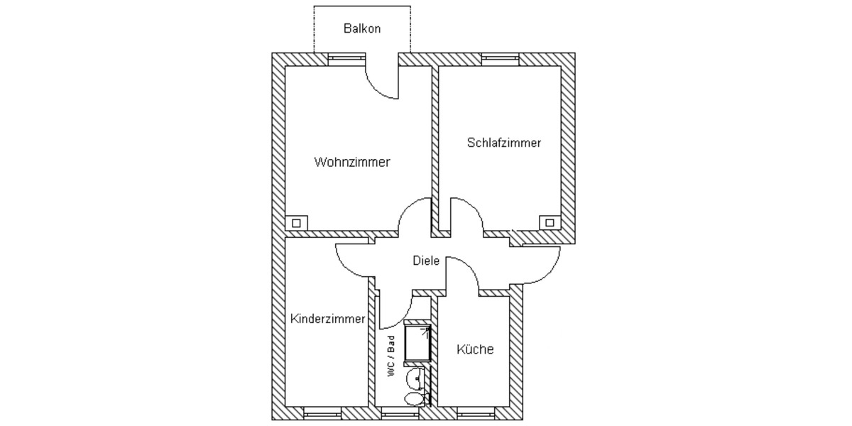 Etagenwohnung Hohenstein-Ernstthal Ernstthal - 3 Zimmer, 60 m&sup2;, 325&euro; | Angebot:19985933