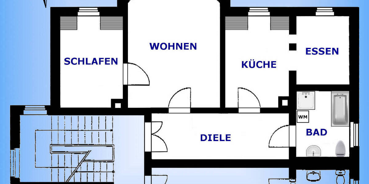 Etagenwohnung Greiz - 2 Zimmer, 70 m&sup2;, 355&euro; | Angebot:25666523