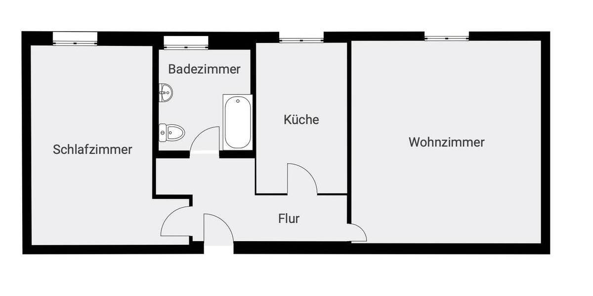 Etagenwohnung Zwickau Innenstadt - 2 Zimmer, 60 m&sup2;, 370&euro; | Angebot:25734771