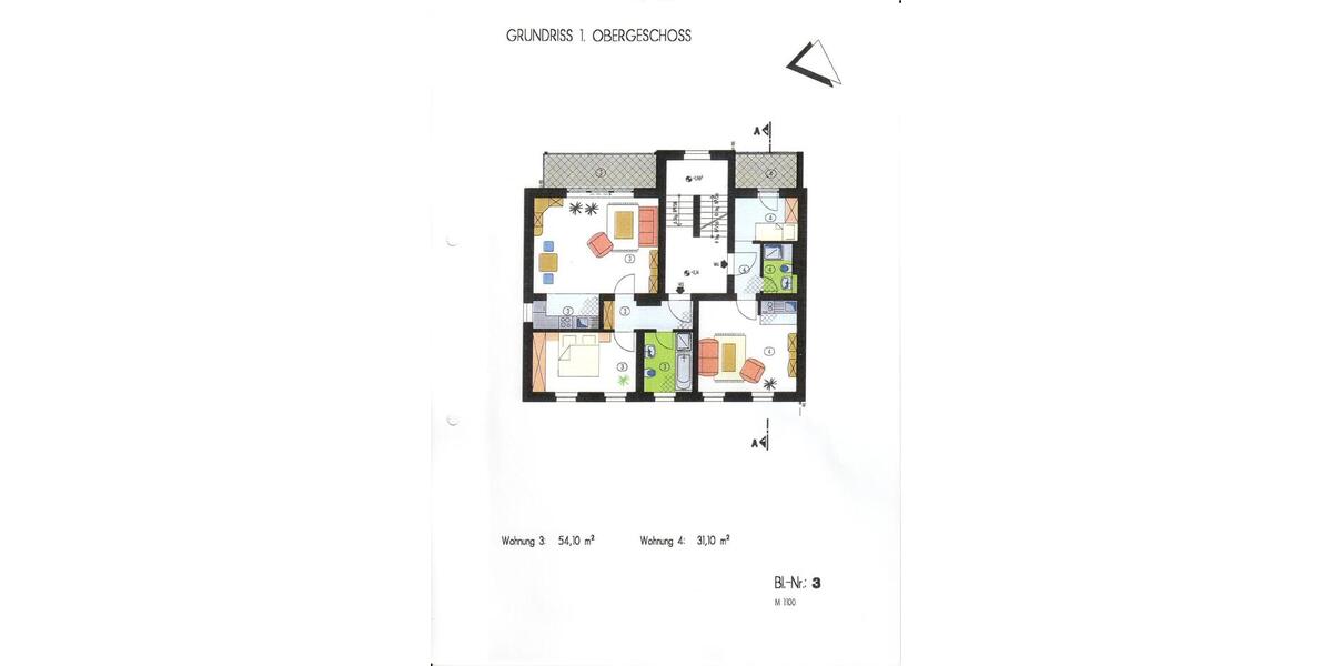 Etagenwohnung Zwickau Neuplanitz - 1 Zimmer, 31 m&sup2;, 185&euro; | Angebot:26576695