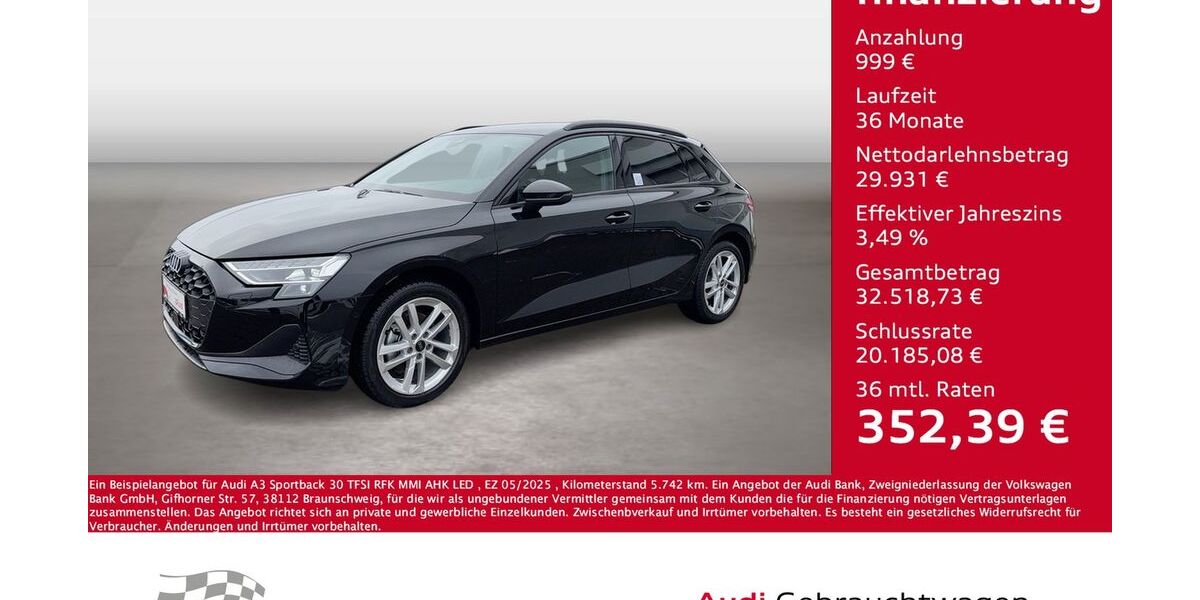 Audi A3 5.742 km 29.975 &euro; Bernsdorf 09337