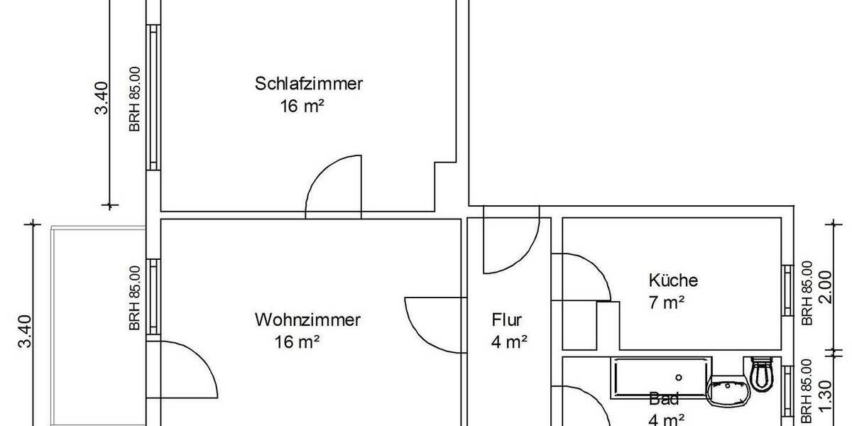 Etagenwohnung Zwickau Eckersbach - 2 Zimmer, 49 m&sup2;, 373&euro; | Angebot:25771303