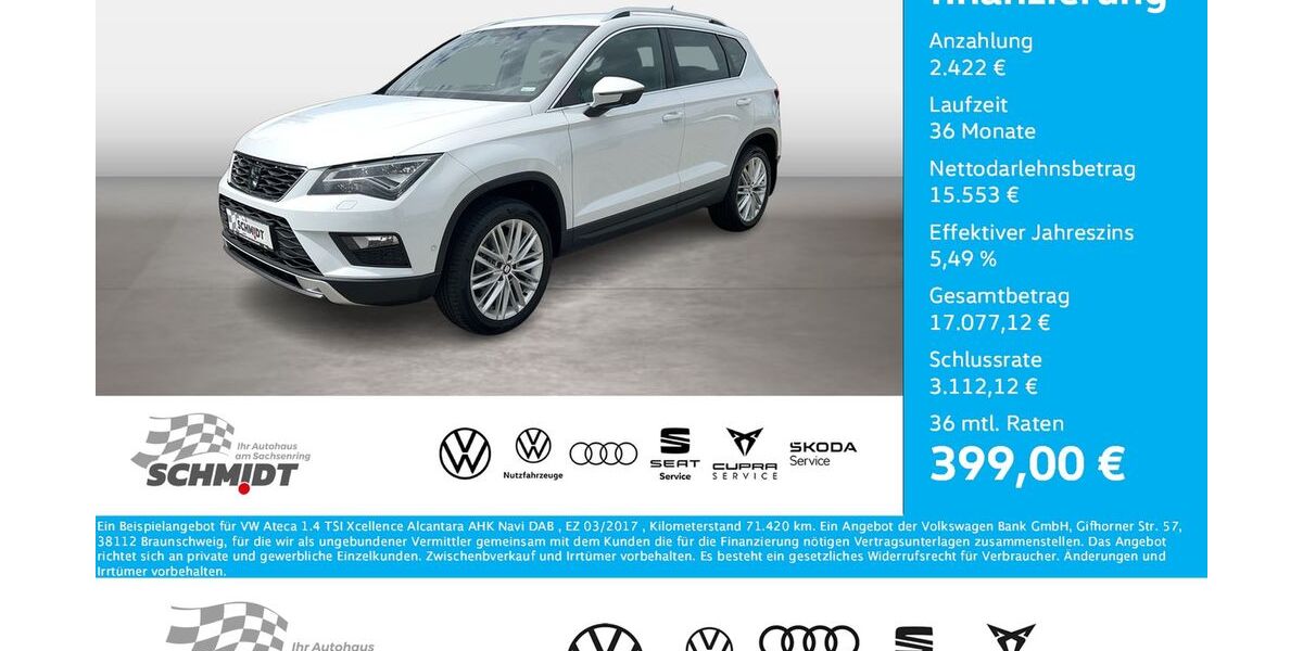 Seat Ateca 71.420 km 16.975 &euro; Bernsdorf 09337