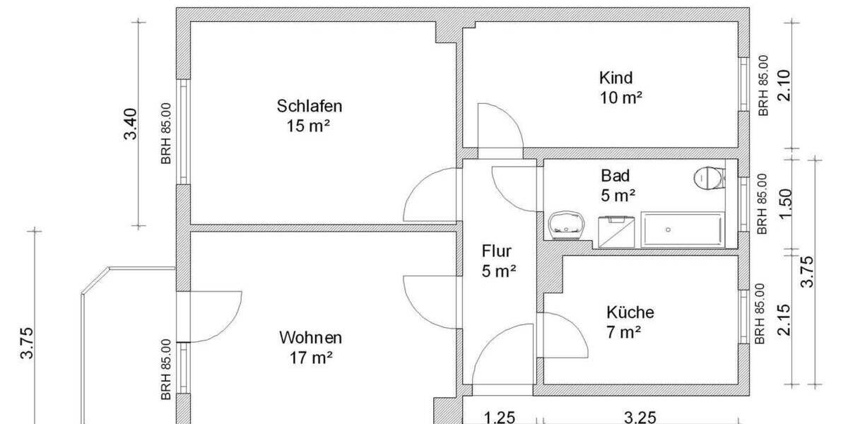 Etagenwohnung Zwickau Weißenborn - 3 Zimmer, 60 m&sup2;, 468&euro; | Angebot:25676720