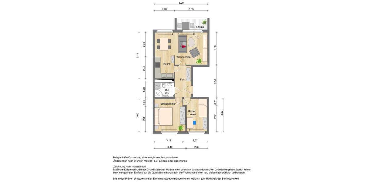 Etagenwohnung Zwickau Neuplanitz - 3 Zimmer, 58 m&sup2;, 389&euro; | Angebot:25939779