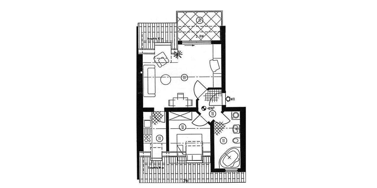 Etagenwohnung Zwickau Marienthal - 2 Zimmer, 43 m&sup2;, 52.600&euro; | Angebot:25707429