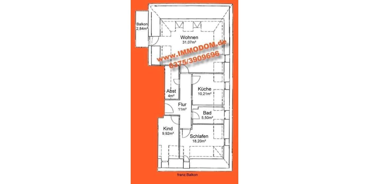 Dachgeschoßwohnung Zwickau - 3 Zimmer, 88 m&sup2;, 530&euro; | Angebot:18346902