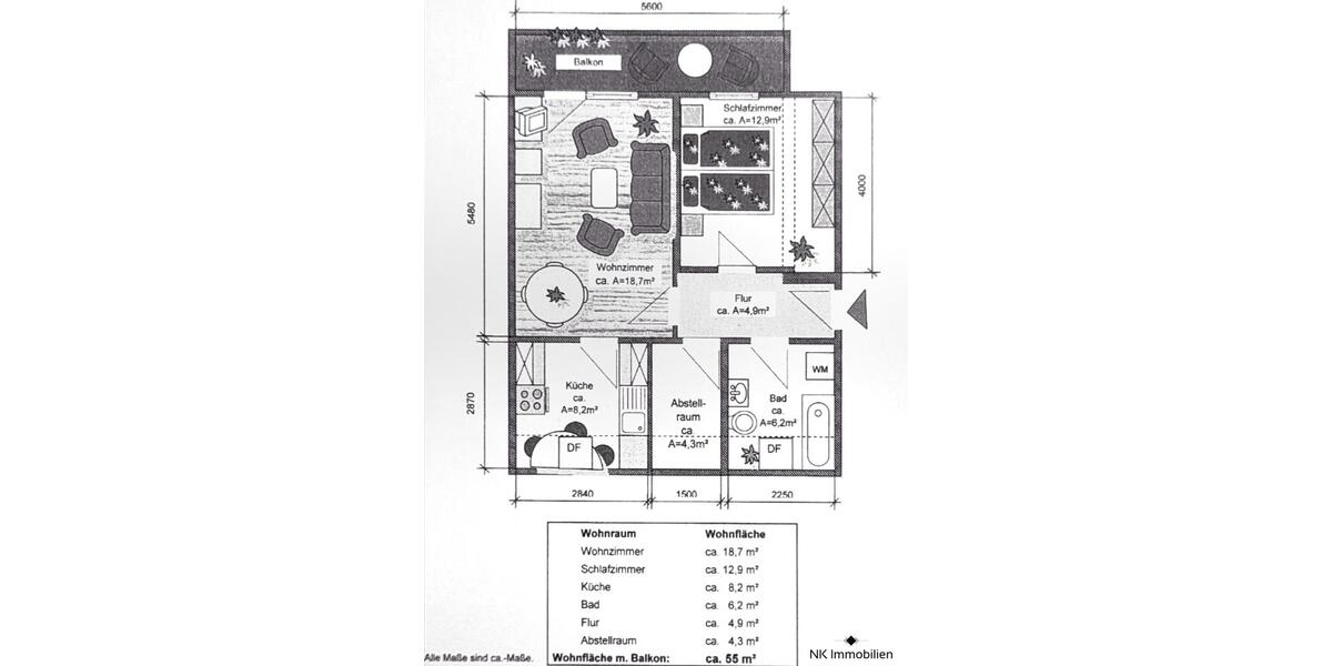 Etagenwohnung Limbach-Oberfrohna Oberfrohna - 2 Zimmer, 56 m&sup2;, 356&euro; | Angebot:25945710