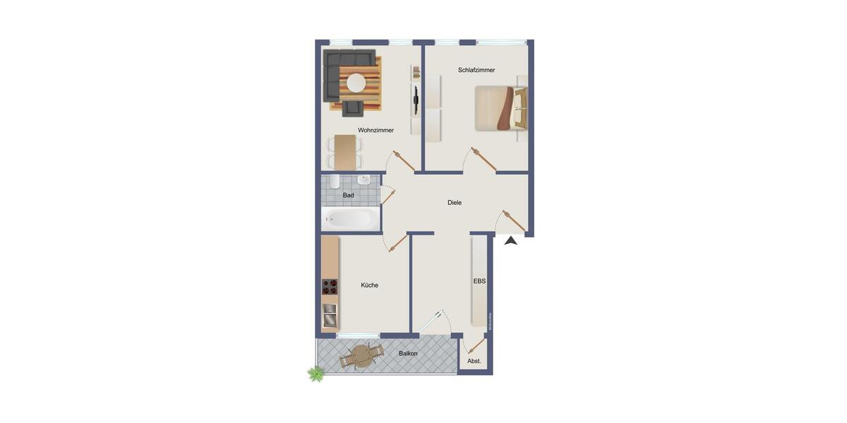 Etagenwohnung Zwickau Zwickau-West - 3 Zimmer, 76 m&sup2;, 495&euro; | Angebot:26676981