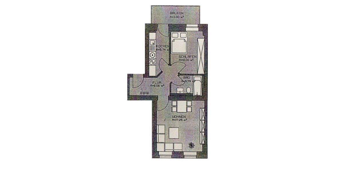 Etagenwohnung Zwickau Innenstadt - 2 Zimmer, 47 m&sup2;, 290&euro; | Angebot:25707554