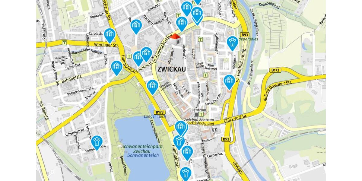 Dachgeschoßwohnung Zwickau - 4 Zimmer, 95 m&sup2;, 620&euro; | Angebot:24765956