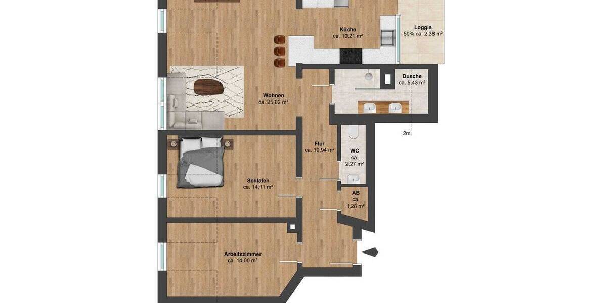 Etagenwohnung Zwickau Pölbitz - 3 Zimmer, 90 m&sup2;, 900&euro; | Angebot:25969722