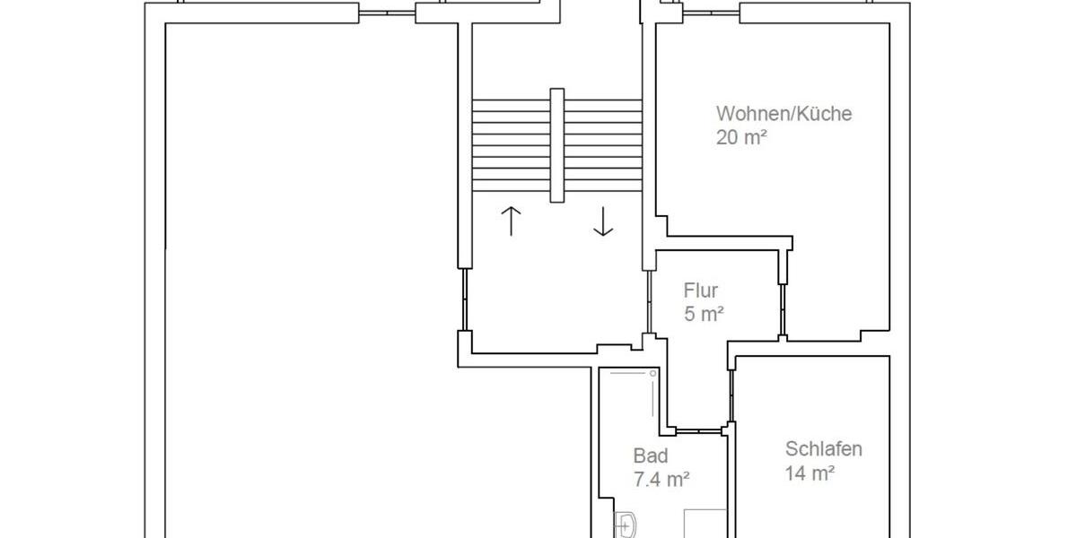 Erdgeschoßwohnung Aue-Bad Schlema Bad Schlema - 1 Zimmer, 46 m&sup2;, 319&euro; | Angebot:25960582