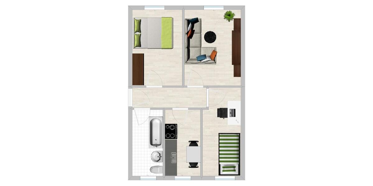 Etagenwohnung Crimmitschau - 3 Zimmer, 58 m&sup2;, 406&euro; | Angebot:26096788