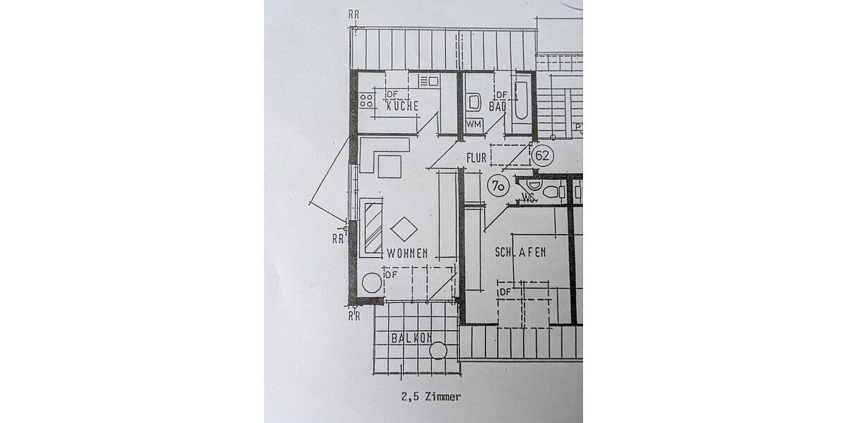 Dachgeschoßwohnung Nobitz - 2.5 Zimmer, 61 m&sup2;, 650&euro; | Angebot:25892549