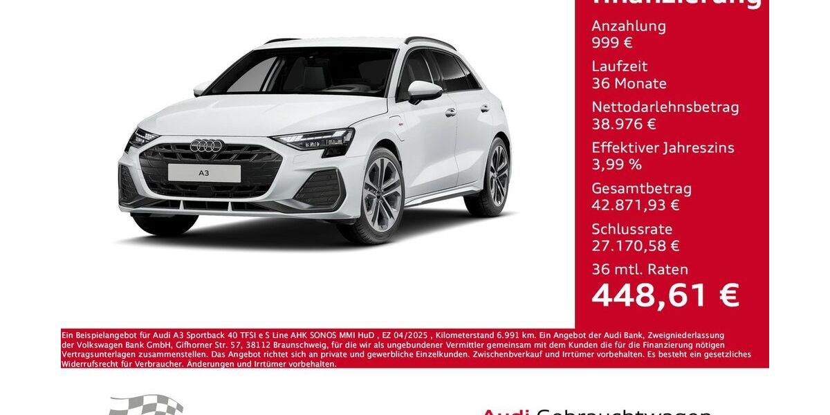 Audi A3 6.991 km 39.975 &euro; Bernsdorf 09337