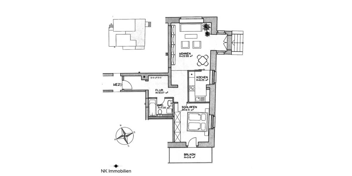 Etagenwohnung Zwickau Niederplanitz - 2 Zimmer, 60 m&sup2;, 59.000&euro; | Angebot:25740175