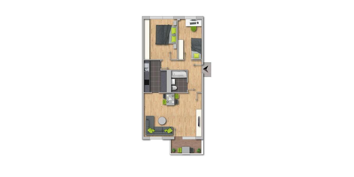 Etagenwohnung Reichenbach im Vogtland - 3 Zimmer, 69 m&sup2;, 305&euro; | Angebot:25918210