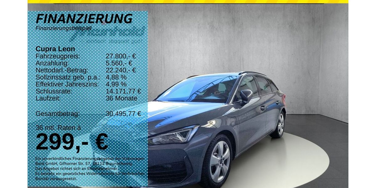 Cupra Leon 31.990 km 27.800 &euro; Auerbach/Rebesgrün 08209