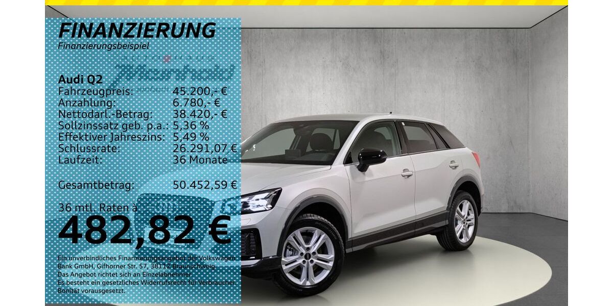Audi Q2 5.000 km 44.200 &euro; Auerbach/Rebesgrün 08209