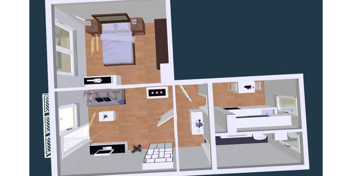 Etagenwohnung Zwickau Eckersbach - 2 Zimmer, 49 m&sup2;, 343&euro; | Angebot:25733943