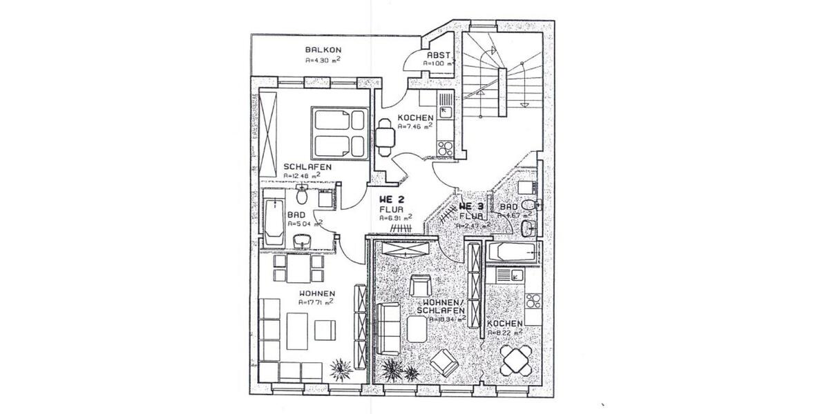 Etagenwohnung Zwickau - 2 Zimmer, 55 m&sup2;, 370&euro; | Angebot:24878691