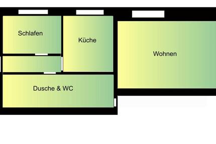 Wohnung Gößnitz - 2 Zimmer, 44 m&sup2;, 225&euro; | Angebot:20602451