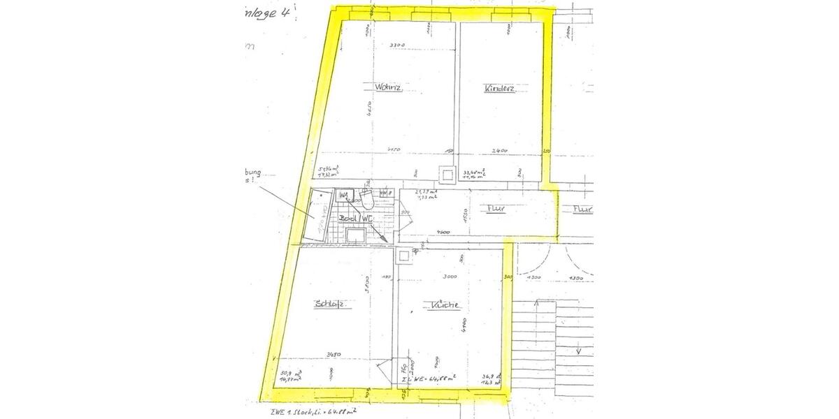 Etagenwohnung Aue-Bad Schlema Bad Schlema - 3 Zimmer, 65 m&sup2;, 349&euro; | Angebot:24751295