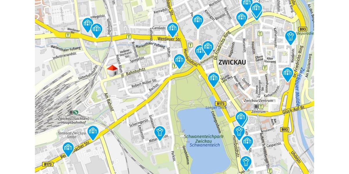 Etagenwohnung Zwickau - 3 Zimmer, 87 m&sup2;, 520&euro; | Angebot:19797220