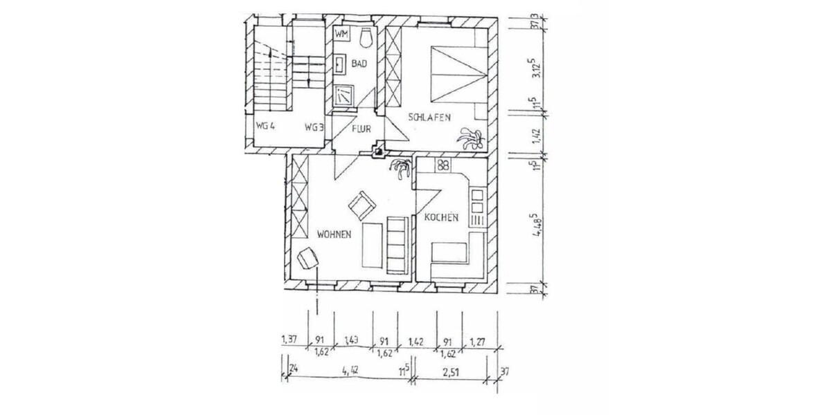 Etagenwohnung Penig - 2 Zimmer, 54 m&sup2;, 325&euro; | Angebot:25975792