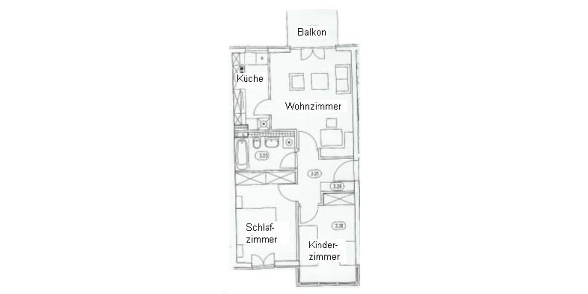 Etagenwohnung Zwickau - 3 Zimmer, 63 m&sup2;, 420&euro; | Angebot:21576665
