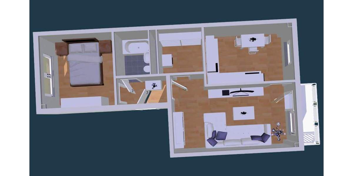 Etagenwohnung Zwickau Eckersbach - 2 Zimmer, 55 m&sup2;, 330&euro; | Angebot:25676710