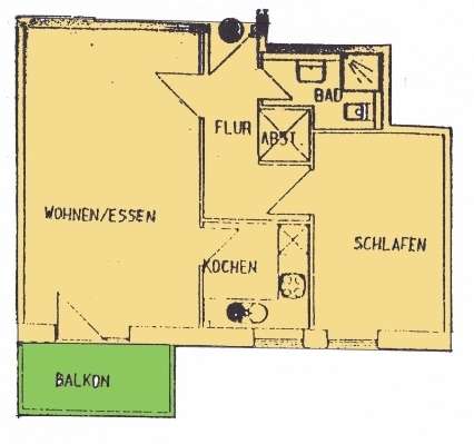 Etagenwohnung Oberlungwitz - 2.5 Zimmer, 49 m&sup2;, 268&euro; | Angebot:6542859