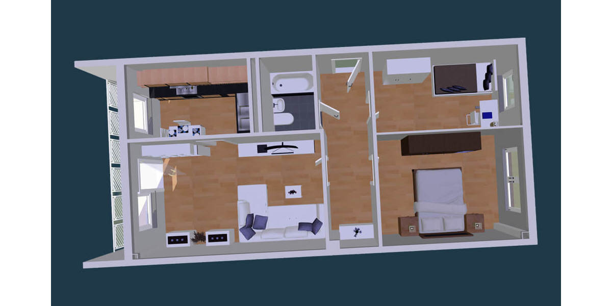 Etagenwohnung Zwickau Eckersbach - 3 Zimmer, 71 m&sup2;, 426&euro; | Angebot:25668559